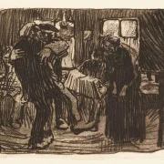 Käthe Kollwitz – Hamburger Kneipe 1901 | Giclée Kunstdruck gerahmt