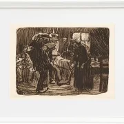 Käthe Kollwitz – Hamburger Kneipe 1901 | Giclée Kunstdruck gerahmt