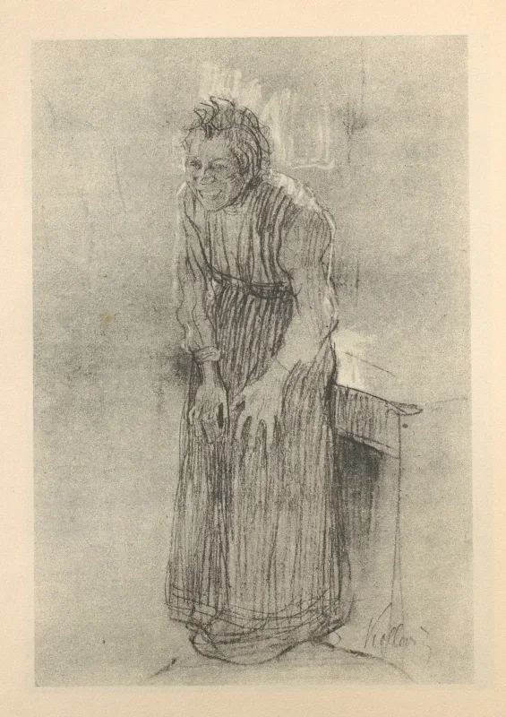 Käthe Kollwitz | Kro - 1925 | Indrammet kunsttryk | Realisme