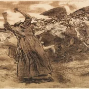 Käthe Kollwitz | Losbruch - 1903 | Gerahmter Kunstdruck | Realismus