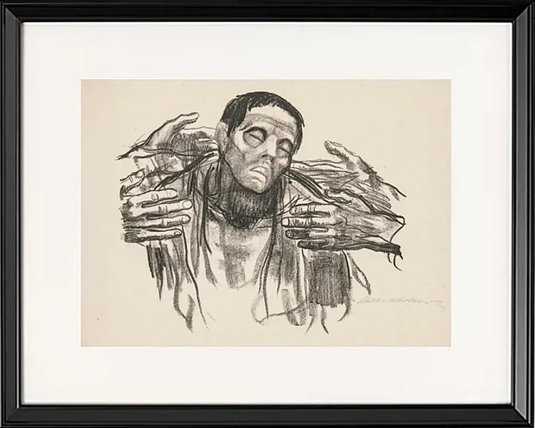 Käthe Kollwitz – Helft Russland 1921 | Giclée Kunstdruck gerahmt
