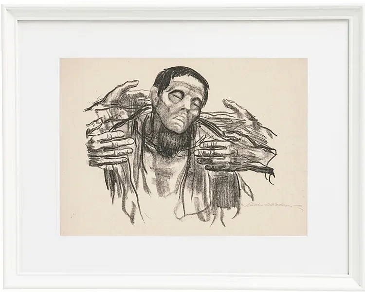 Käthe Kollwitz – Helft Russland 1921 | Giclée Kunstdruck gerahmt