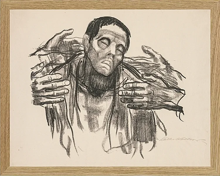 Käthe Kollwitz – Helft Russland 1921 | Giclée Kunstdruck gerahmt
