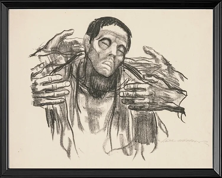Käthe Kollwitz – Helft Russland 1921 | Giclée Kunstdruck gerahmt