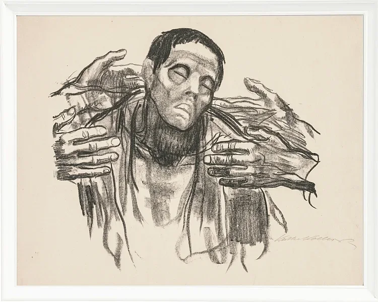 Käthe Kollwitz – Helft Russland 1921 | Giclée Kunstdruck gerahmt