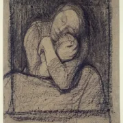 Käthe Kollwitz | Mor, der holder sit barn – 1899 | Indrammet kunsttryk | Realisme