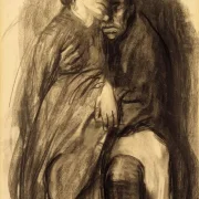 Käthe Kollwitz | Forelsket par – 1909 | Indrammet kunsttryk | Realisme