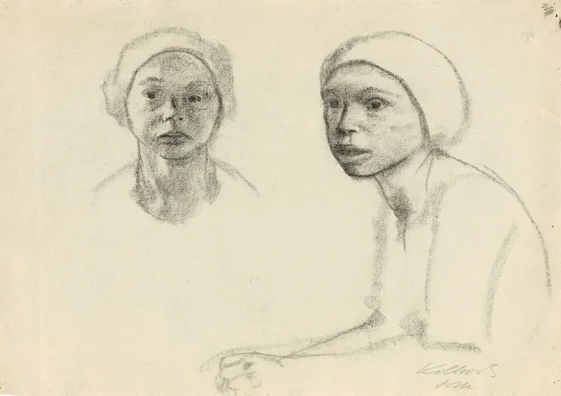 Käthe Kollwitz | Lotte - 1928 | Indrammet kunsttryk | Realisme