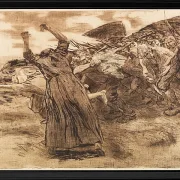 Käthe Kollwitz – Losbruch 1903 | Giclée Kunstdruck gerahmt