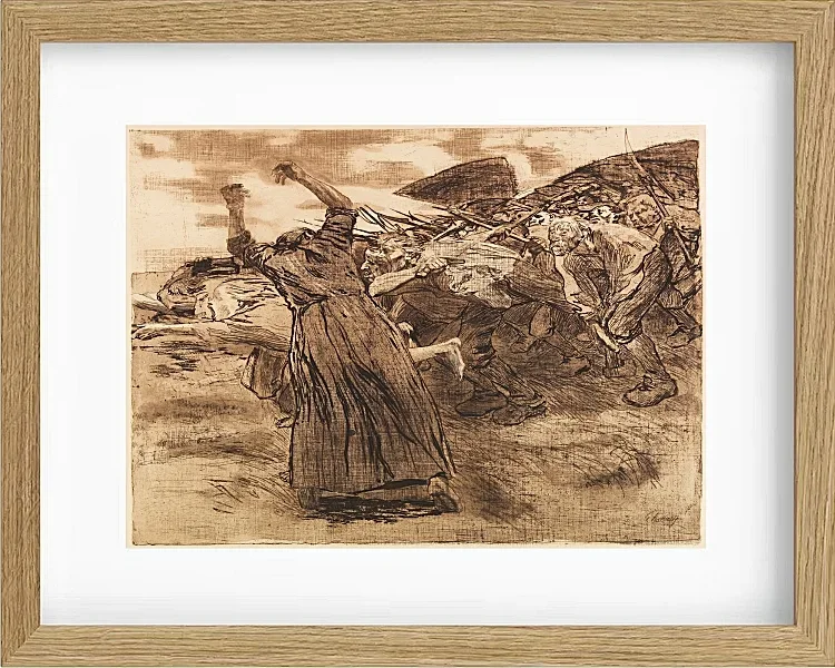 Käthe Kollwitz – Losbruch 1903 | Giclée Kunstdruck gerahmt