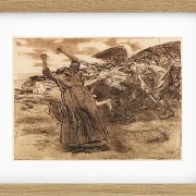 Käthe Kollwitz – Losbruch 1903 | Giclée Kunstdruck gerahmt