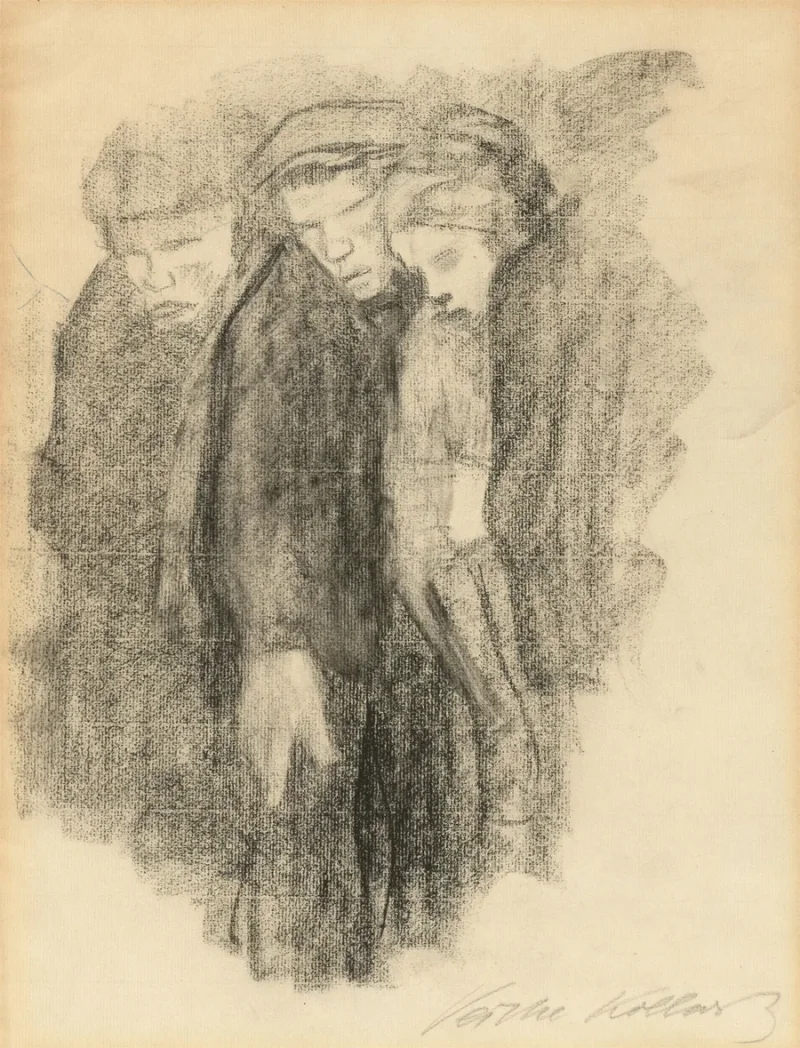 Käthe Kollwitz – März Friedhof 1913 | Giclée Kunstdruck gerahmt