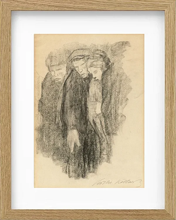 Käthe Kollwitz – März Friedhof 1913 | Giclée Kunstdruck gerahmt