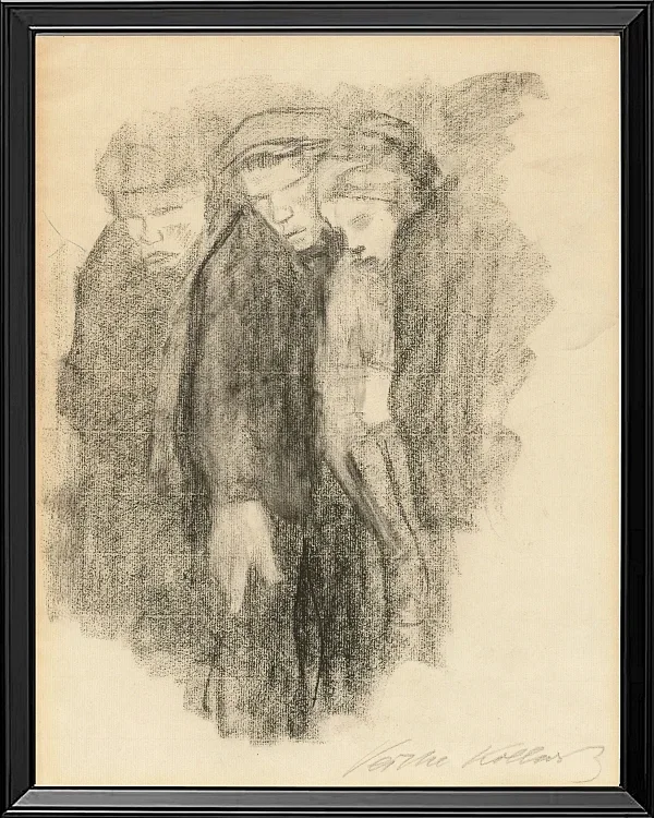 Käthe Kollwitz – März Friedhof 1913 | Giclée Kunstdruck gerahmt