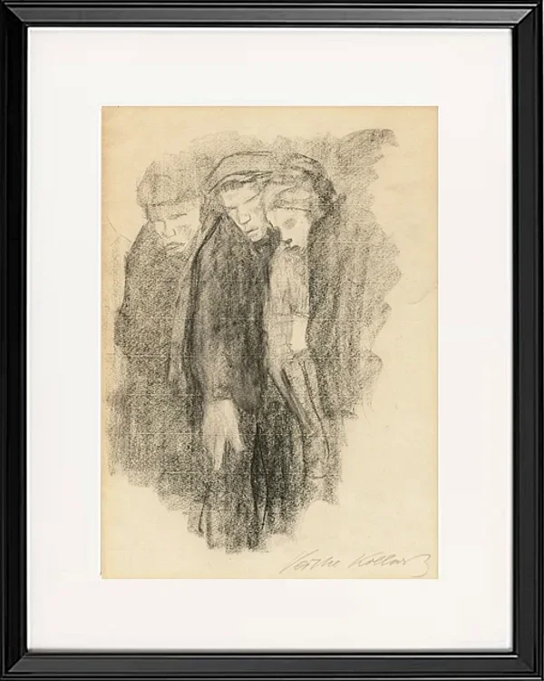 Käthe Kollwitz – März Friedhof 1913 | Giclée Kunstdruck gerahmt