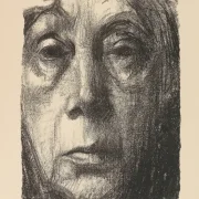 Käthe Kollwitz | Selvportræt - 1934 | Indrammet kunsttryk | Realisme