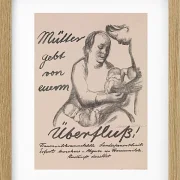 Käthe Kollwitz – Mütter gebt von eurem Überfluss 1926 | Giclée Kunstdruck gerahmt