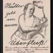 Käthe Kollwitz – Mütter gebt von eurem Überfluss 1926 | Giclée Kunstdruck gerahmt