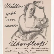 Käthe Kollwitz – Mütter gebt von eurem Überfluss 1926 | Giclée Kunstdruck gerahmt