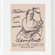 Käthe Kollwitz – Mütter gebt von eurem Überfluss 1926 | Giclée Kunstdruck gerahmt