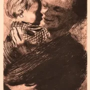 Käthe Kollwitz | Mor og barn – 1910 | Indrammet kunsttryk | Realisme