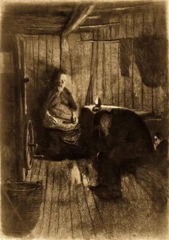 Käthe Kollwitz | Nød – 1896 | Indrammet kunsttryk | Realisme