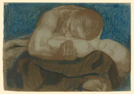 Käthe Kollwitz | Pietà - 1903 | Indrammet kunsttryk | Realisme