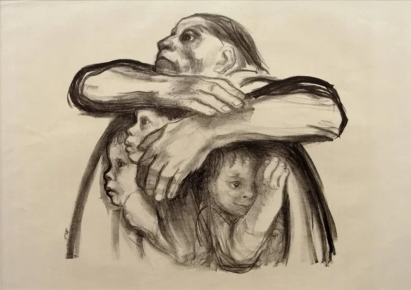 Käthe Kollwitz | Saatfrüchte sollen nicht vermahlen werden - 1941 | Gerahmter Kunstdruck | Realismus