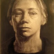 Käthe Kollwitz | Selvportræt - 1904 | Indrammet kunsttryk | Realisme