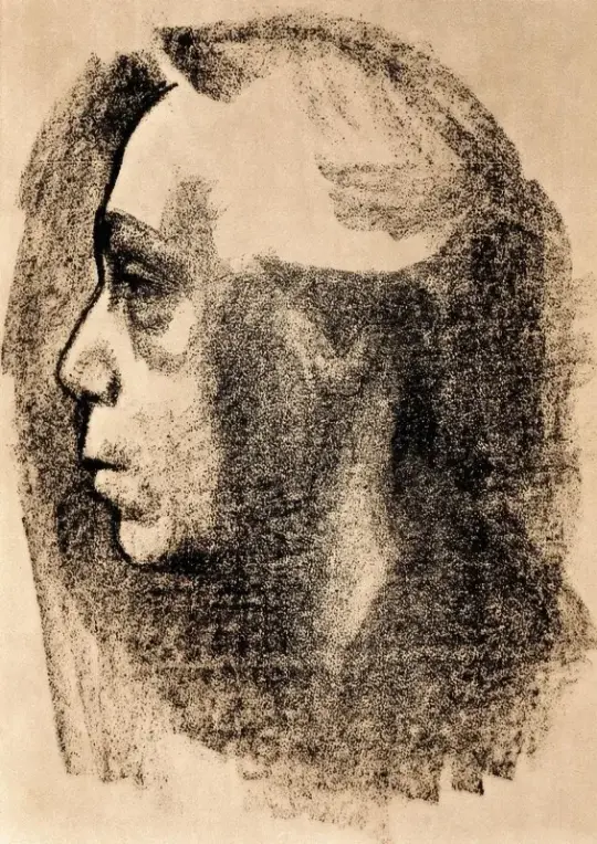 Käthe Kollwitz | Selvportræt - 1925 | Indrammet kunsttryk | Realisme