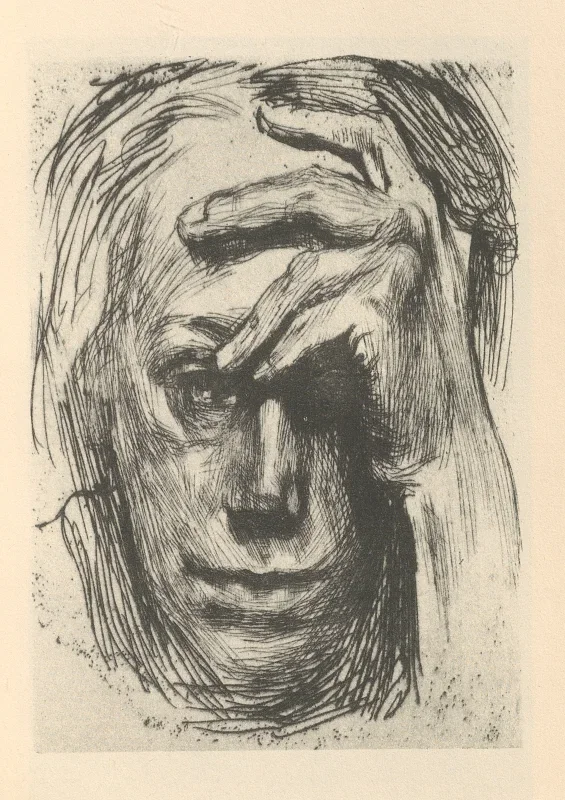 Käthe Kollwitz | Selvportræt 2 - 1925 | Indrammet kunsttryk | Realisme