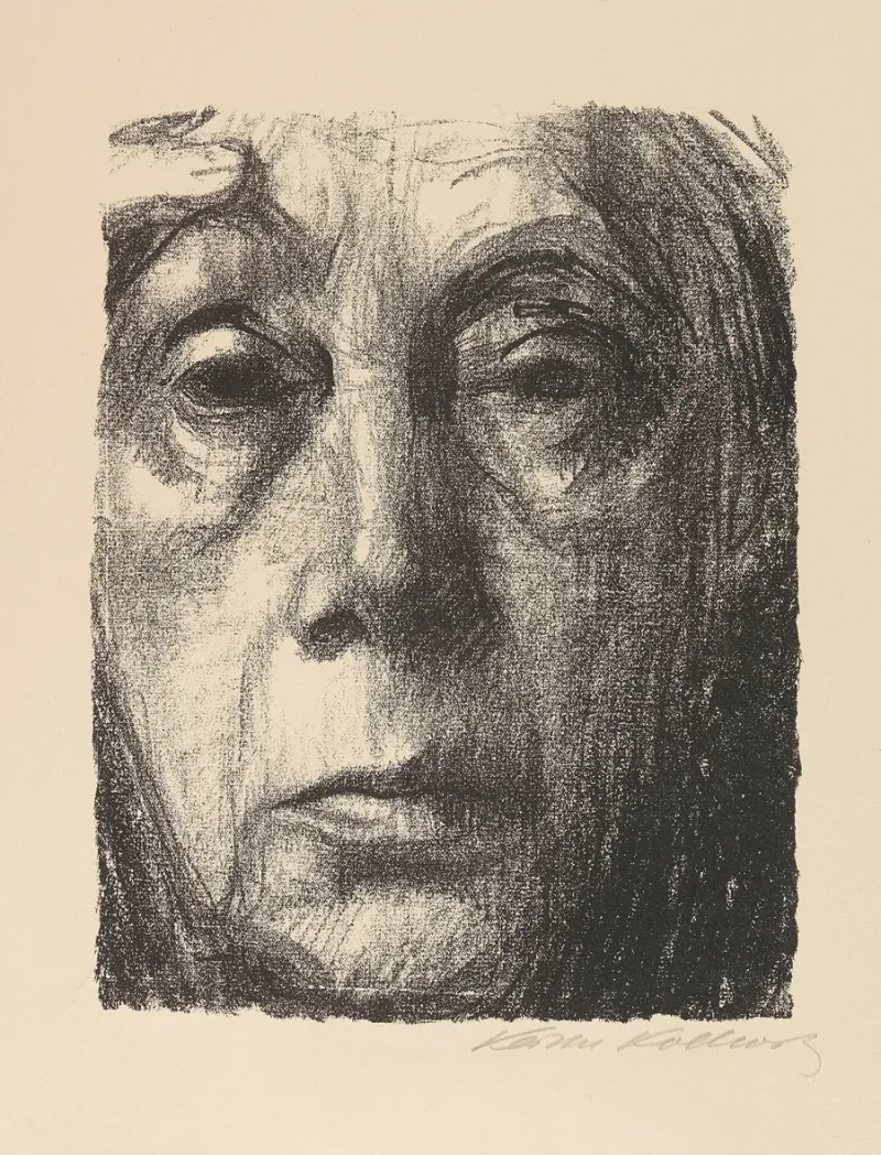 Käthe Kollwitz – Selbstbildnis 1934 | Giclée Kunstdruck gerahmt