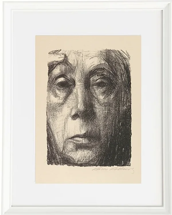 Käthe Kollwitz – Selbstbildnis 1934 | Giclée Kunstdruck gerahmt