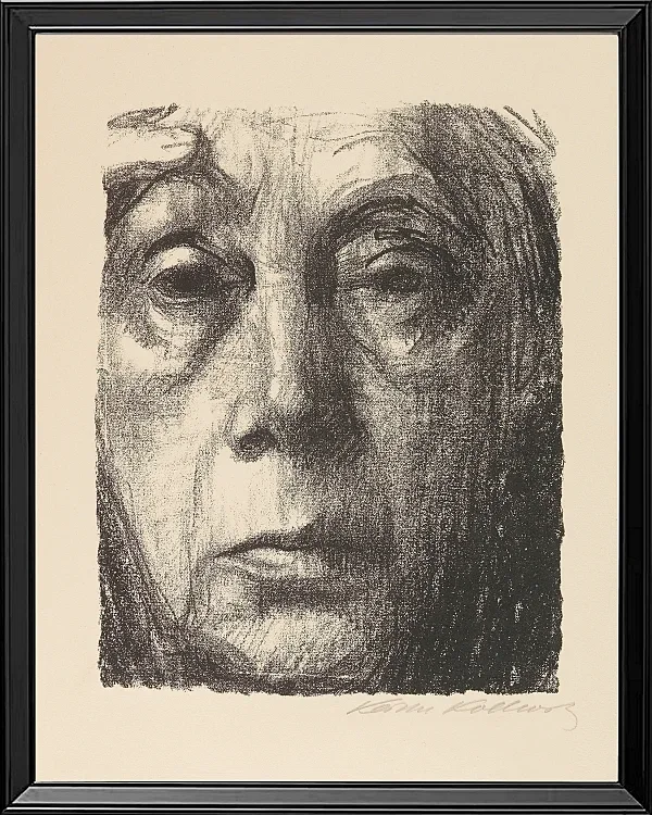 Käthe Kollwitz – Selbstbildnis 1934 | Giclée Kunstdruck gerahmt