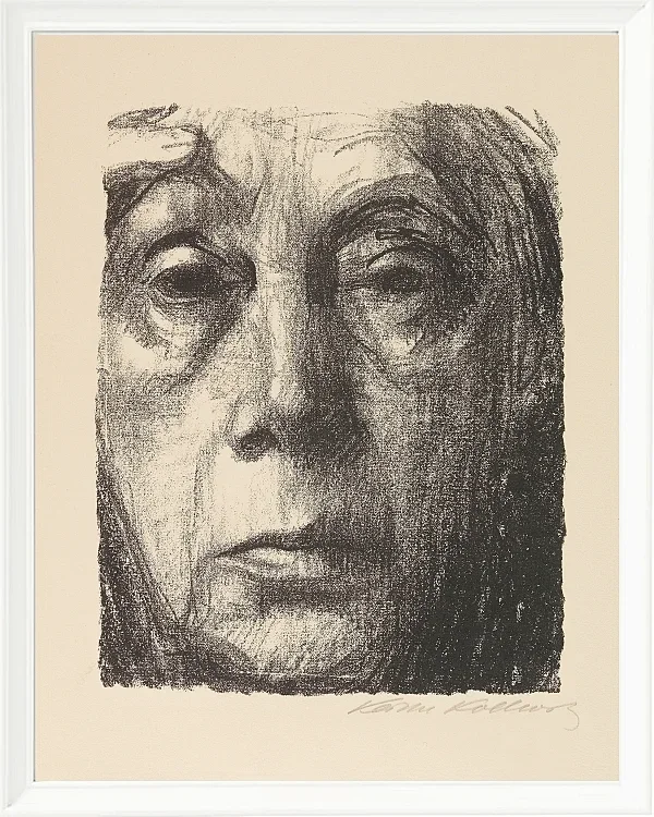Käthe Kollwitz – Selbstbildnis 1934 | Giclée Kunstdruck gerahmt