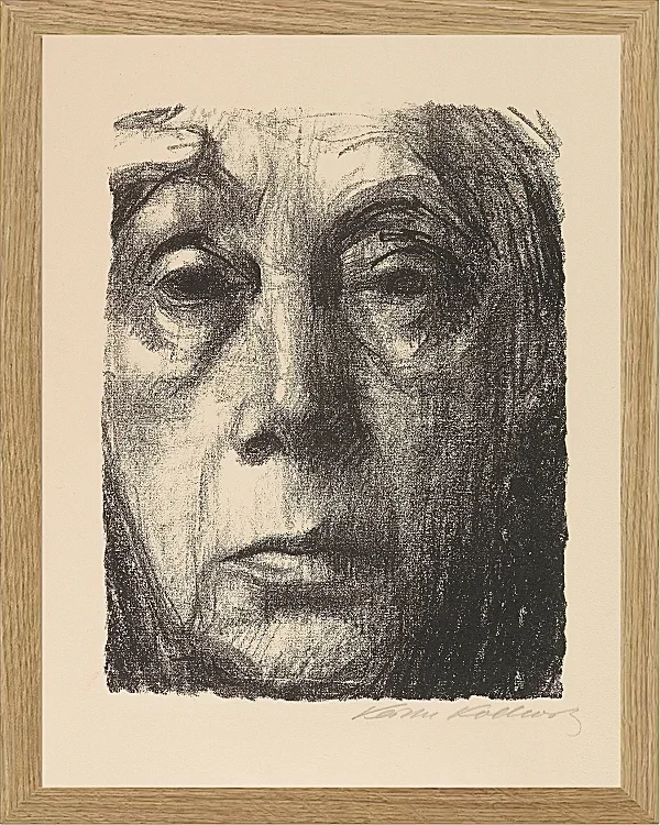 Käthe Kollwitz – Selbstbildnis 1934 | Giclée Kunstdruck gerahmt