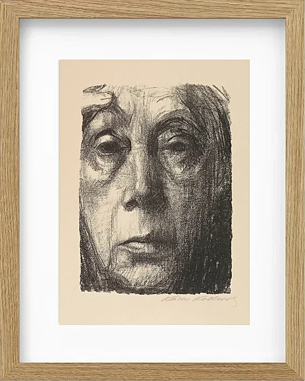 Käthe Kollwitz – Selbstbildnis 1934 | Giclée Kunstdruck gerahmt