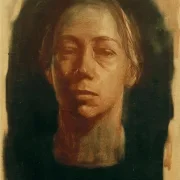 Käthe Kollwitz | Selvportræt - 1904 | Indrammet kunsttryk | Realisme