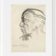 Käthe Kollwitz – Selbstbildnis im Profil nach links 1923 | Giclée Kunstdruck gerahmt