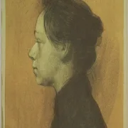 Käthe Kollwitz | Selvportræt – 1899 | Indrammet kunsttryk | Realisme