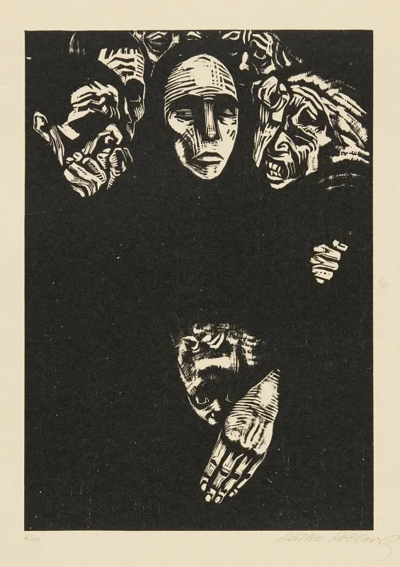 Käthe Kollwitz | Folket – 1922 | Indrammet kunsttryk | Realisme