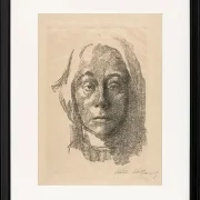 Käthe Kollwitz – Selbstportrait 1915 | Giclée Kunstdruck gerahmt