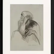 Käthe Kollwitz – Selbstporträt 1924 | Giclée Kunstdruck gerahmt