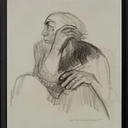 Käthe Kollwitz – Selbstporträt 1924 | Giclée Kunstdruck gerahmt