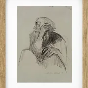 Käthe Kollwitz – Selbstporträt 1924 | Giclée Kunstdruck gerahmt
