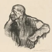 Käthe Kollwitz | Siddende arbejder – 1923 | Indrammet kunsttryk | Realisme