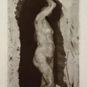 Käthe Kollwitz | Stående kvindelig nøgen - 1895 | Indrammet kunsttryk | Realisme
