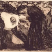 Käthe Kollwitz | Overkørt – 1910 | Indrammet kunsttryk | Realisme