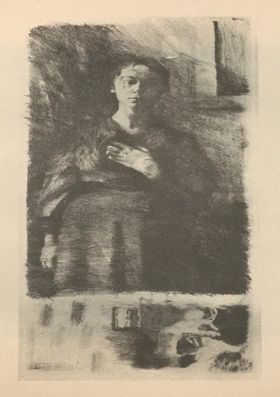 Käthe Kollwitz | Studier 4 - 1925 | Indrammet kunsttryk | Realisme