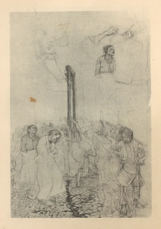Käthe Kollwitz | Tanz‎ ‎um‎ ‎die‎ ‎Guillotine 1 - 1925 | Gerahmter Kunstdruck | Realismus
